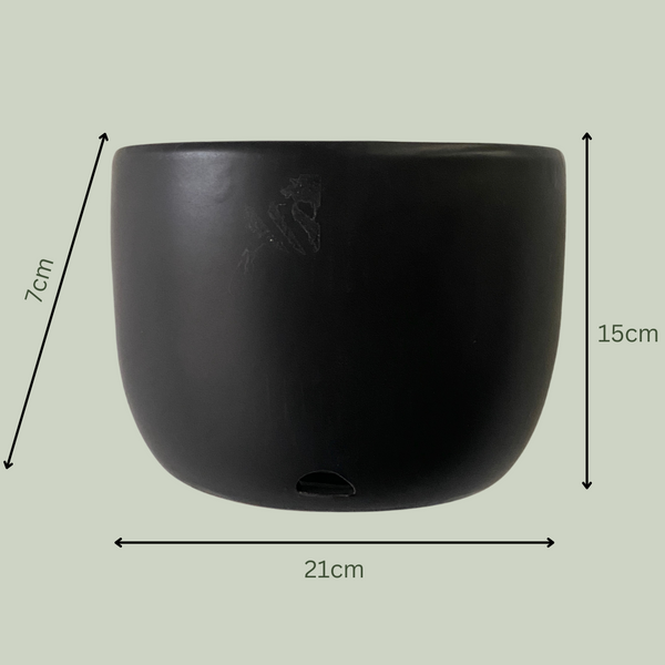 Scoop Ceramic Wall Planter | Black