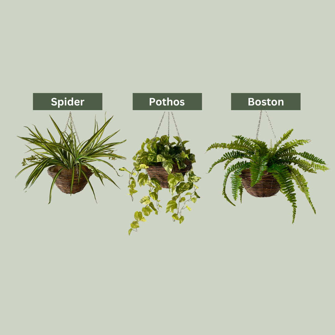 Artificial Pre Made Hanging Basket | Woven Basket