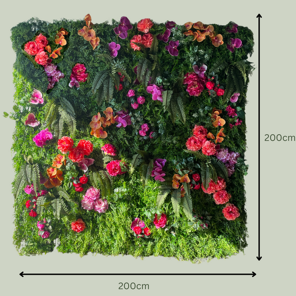 Artificial Green Floral Wall