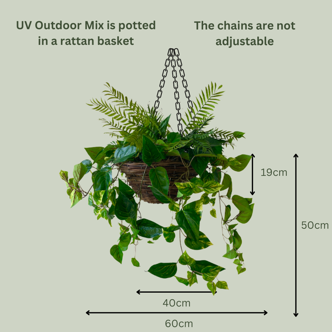 Large Outdoor Mixed Hanging Baskets | UV Protected