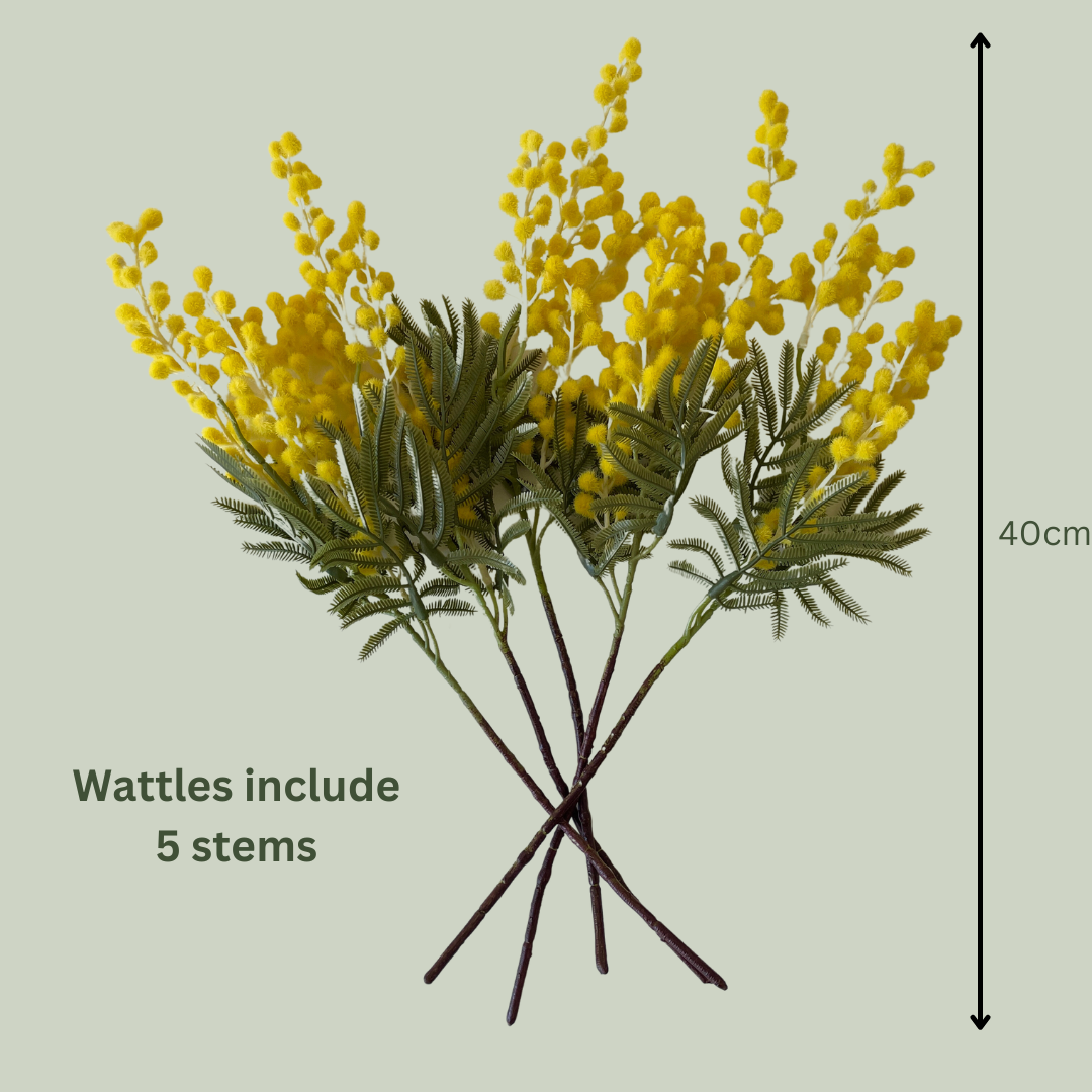 Artificial Wattle Stems | 5 Stems