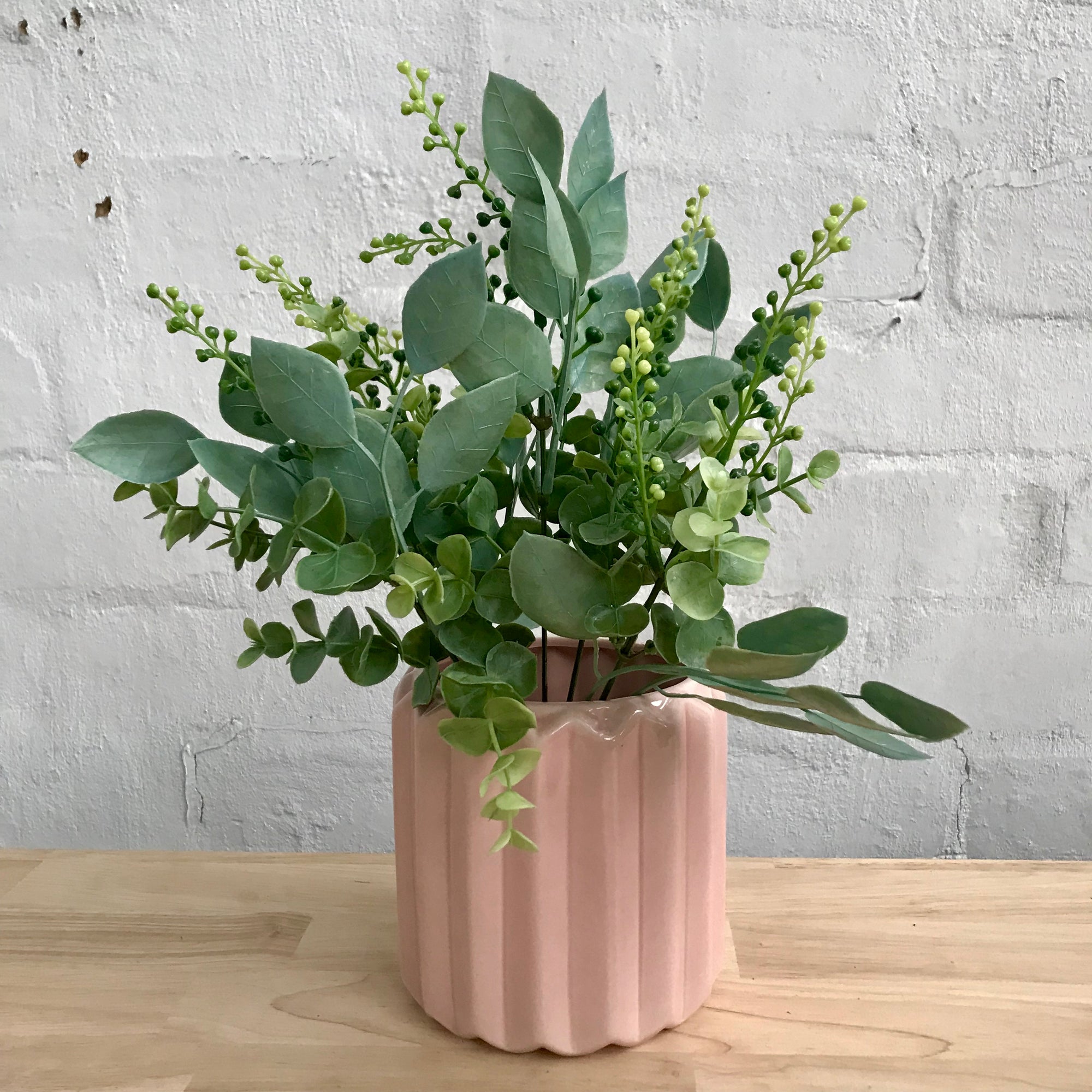 Artificial Eucalyptus & Berry Bush