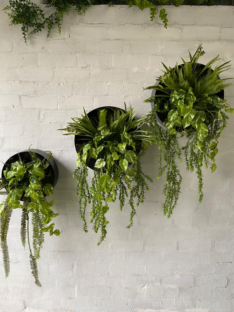 Artificial Greenery Design for Full Moon Wall Planter