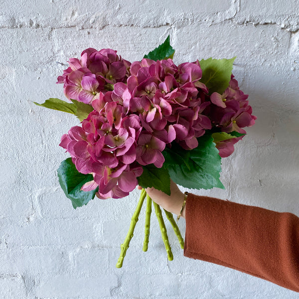 Artificial Hydrangeas Bunch | Purple