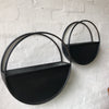 Half Moon Wall Planter | Black Metal