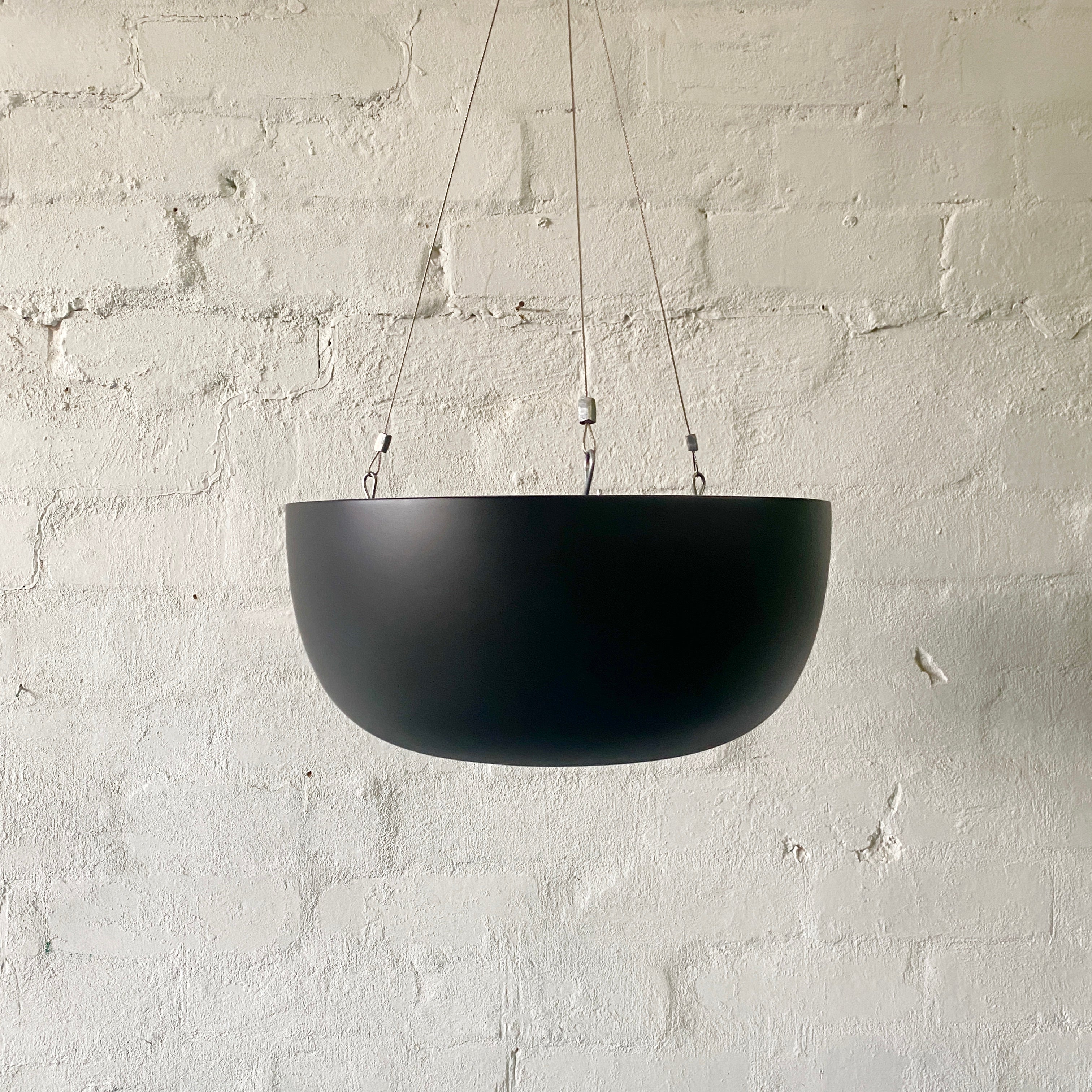large black hanging planter Lightweight Black Hanging Pot for Plants