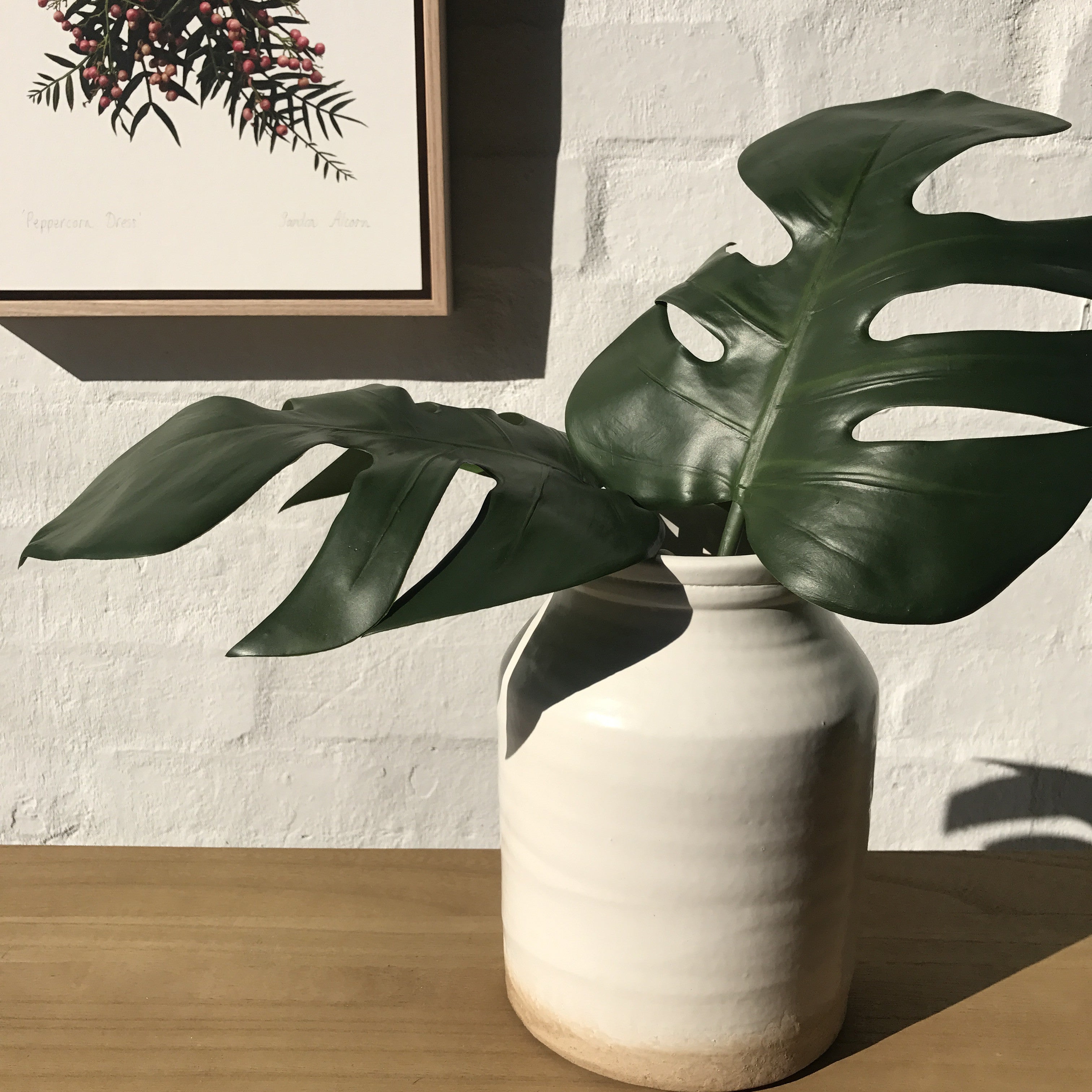 monstera leaf in vase Artificial Monstera Leaves | Large