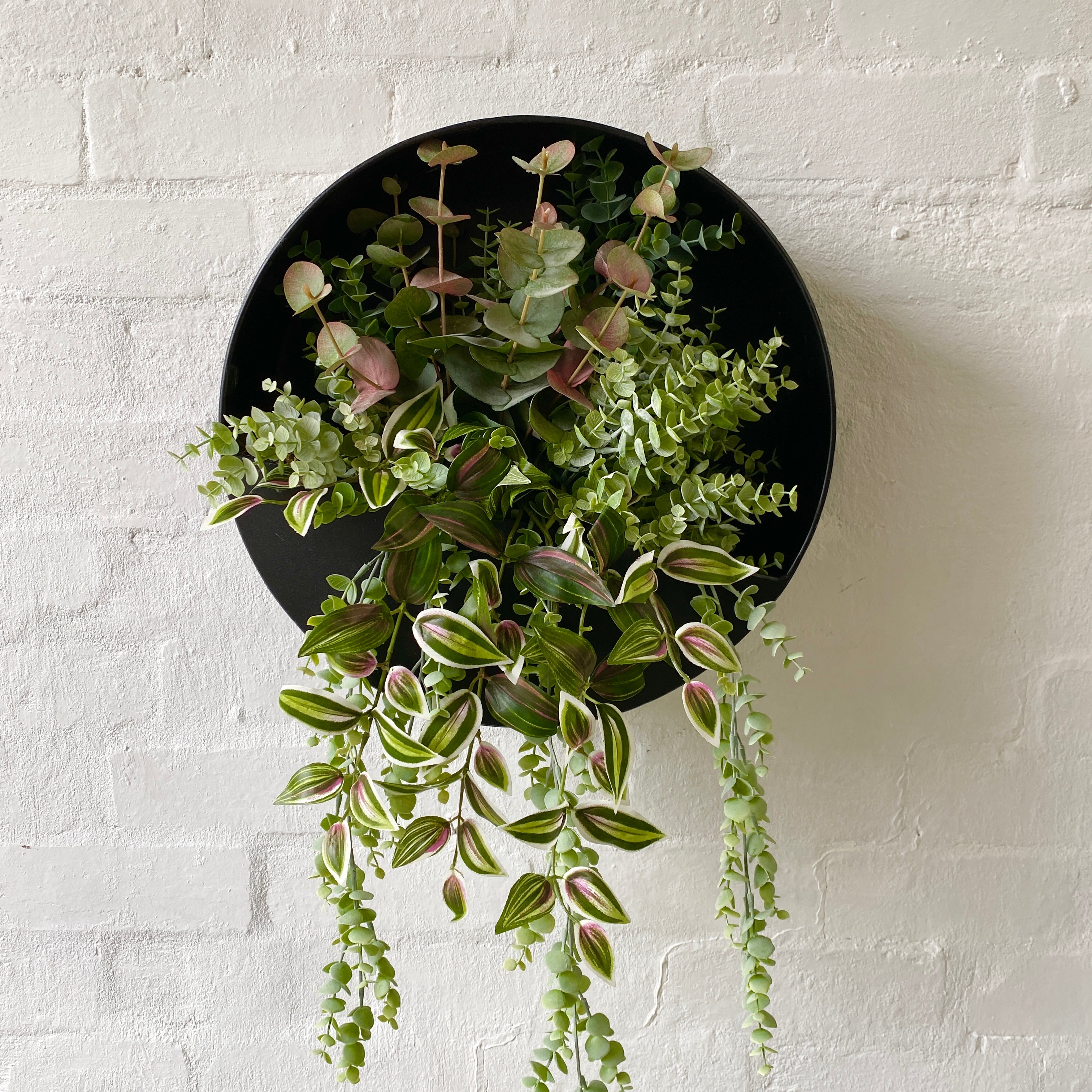 artificial wall hanging plants Artificial Native Greenery Design for Wall Planter