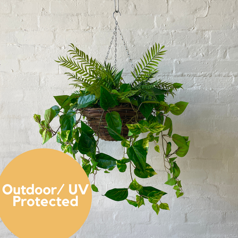 Large Outdoor Mixed Hanging Baskets | UV Protected