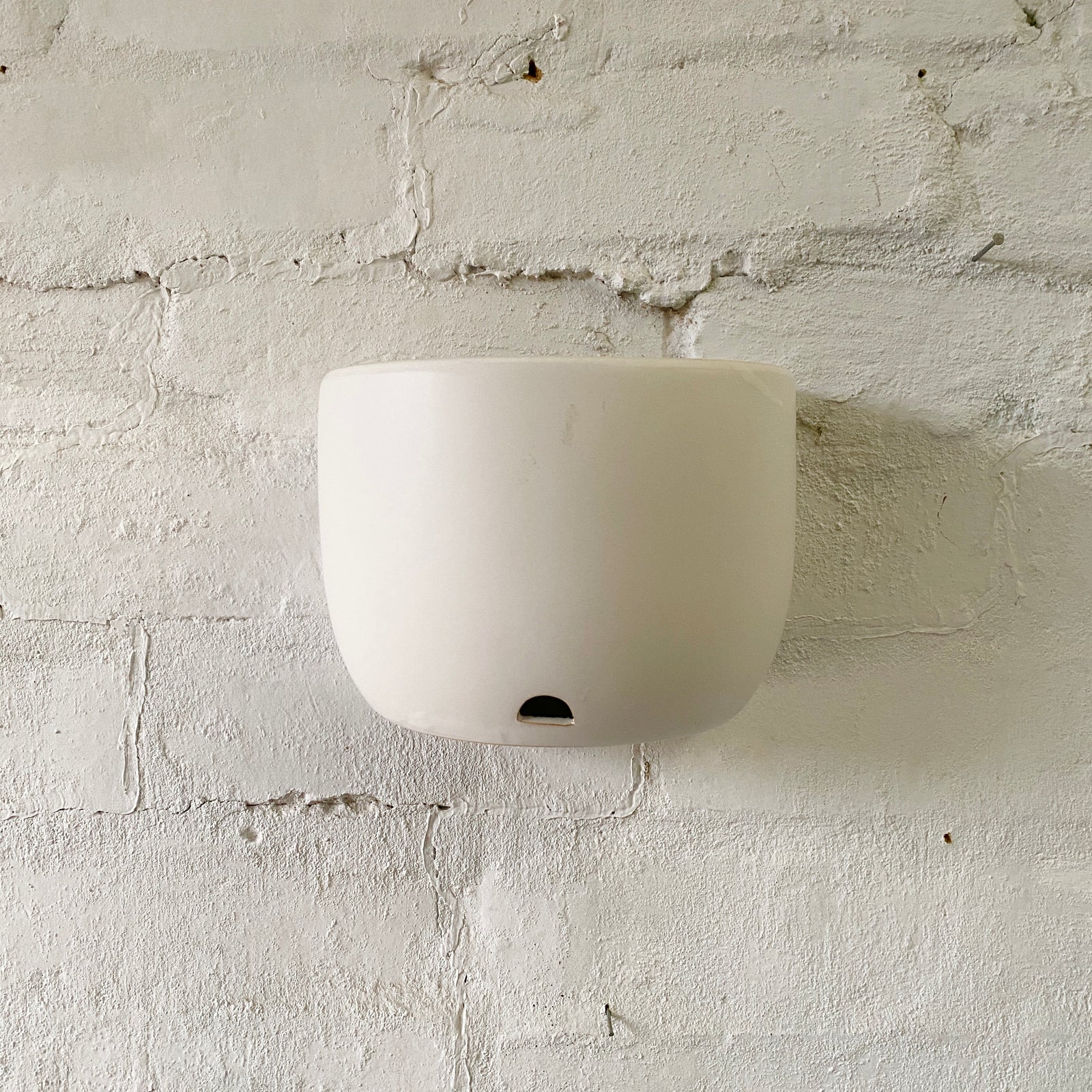 Scoop Ceramic Wall Planter | White
