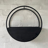 Half Moon Wall Planters | Black Wood