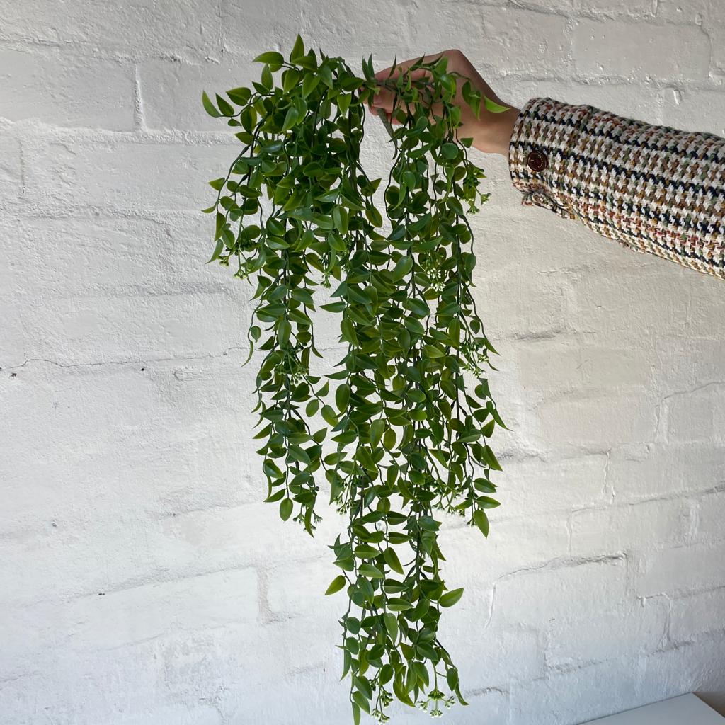 Artificial Leaf & Berry Hanging Bush | Green