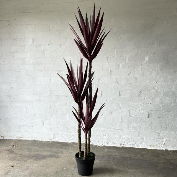 Artificial Yucca Tree | Burgundy